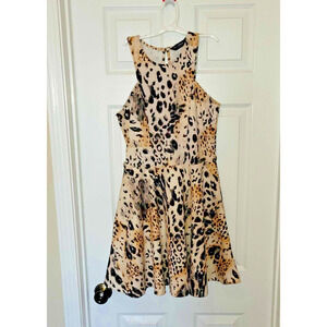 Miss Selfridge women's dress tiger print size 10